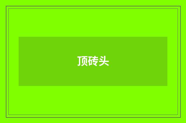 顶砖头
