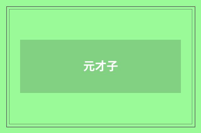 元才子