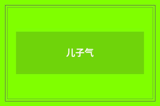 儿子气