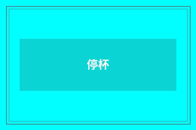 停杯