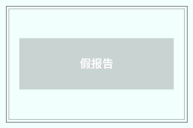 假报告