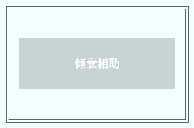 倾囊相助