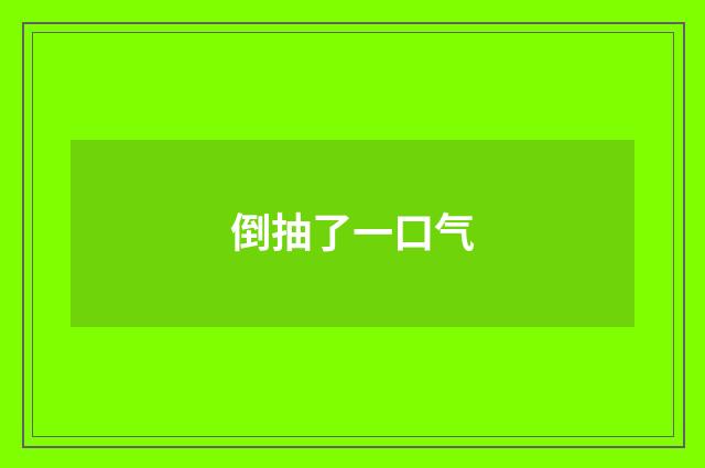 倒抽了一口气