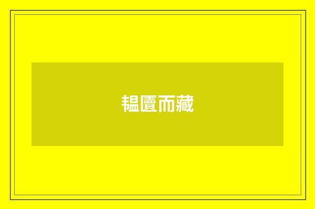 韫匵而藏