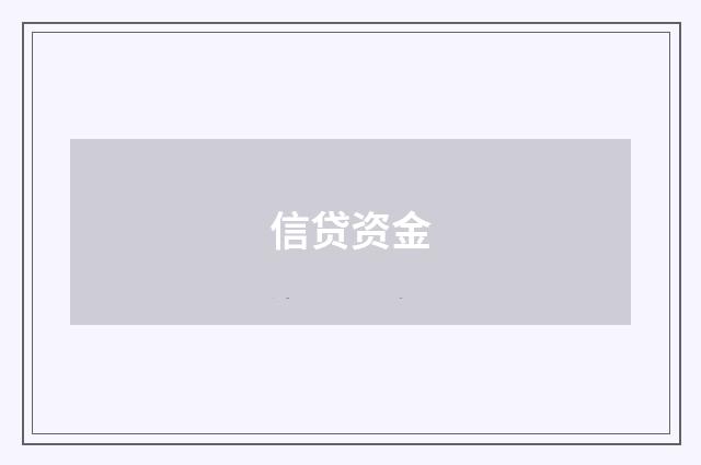 信贷资金
