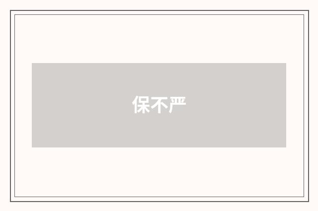保不严