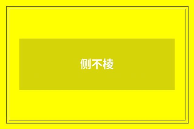 侧不棱