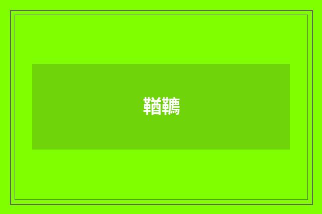 鞧韀