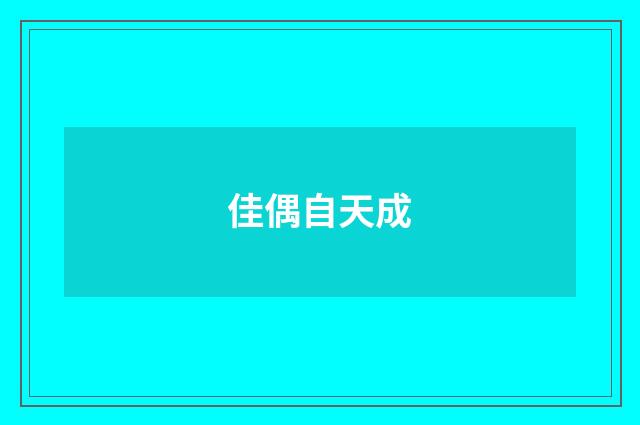 佳偶自天成