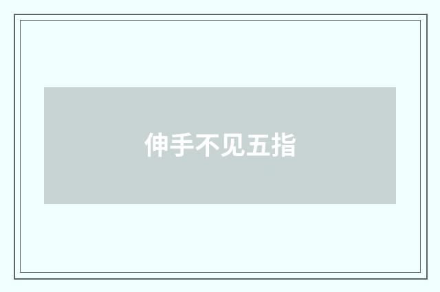 伸手不见五指
