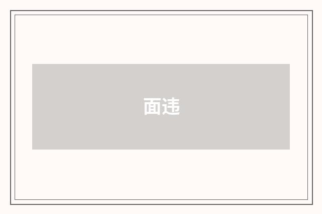 面违