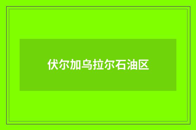 伏尔加乌拉尔石油区