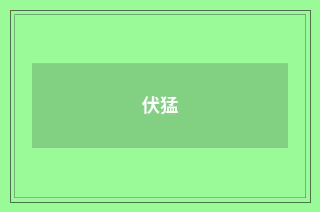 伏猛