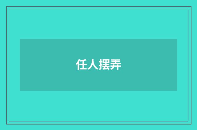 任人摆弄