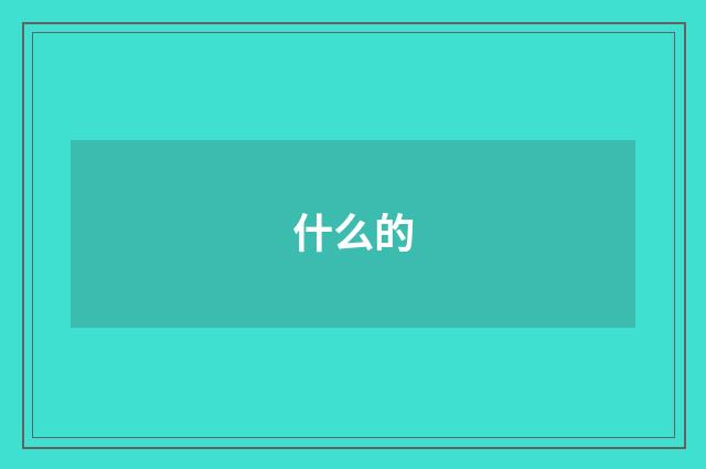 什么的
