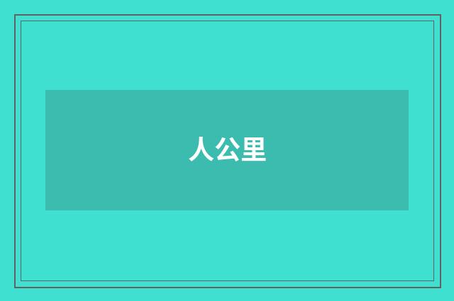 人公里