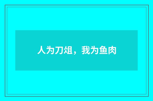 人为刀俎，我为鱼肉