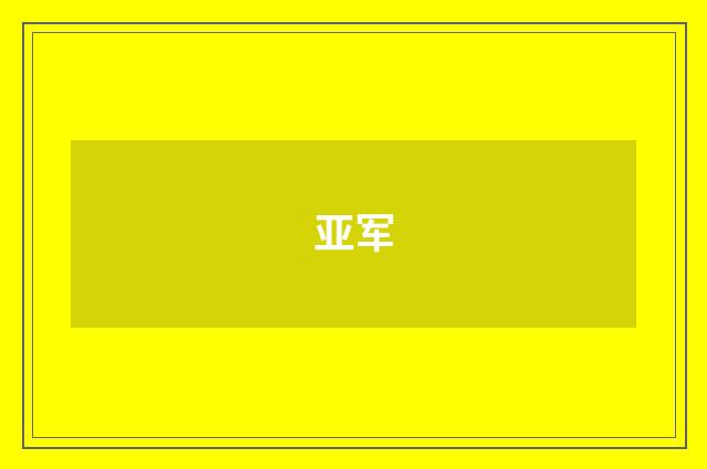 亚军