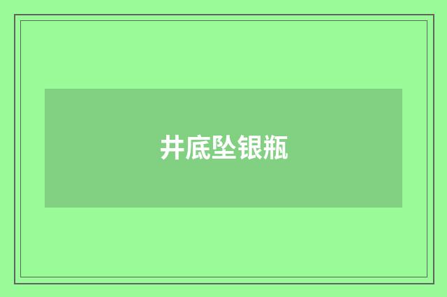 井底坠银瓶