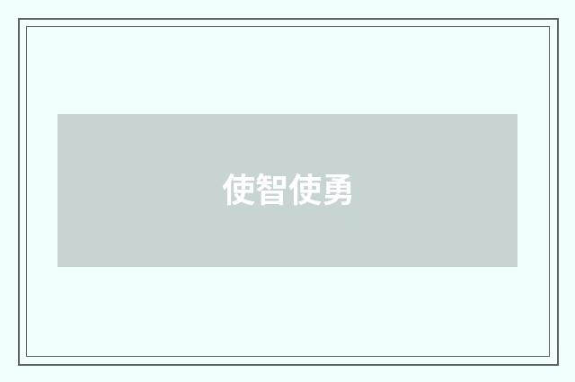 使智使勇