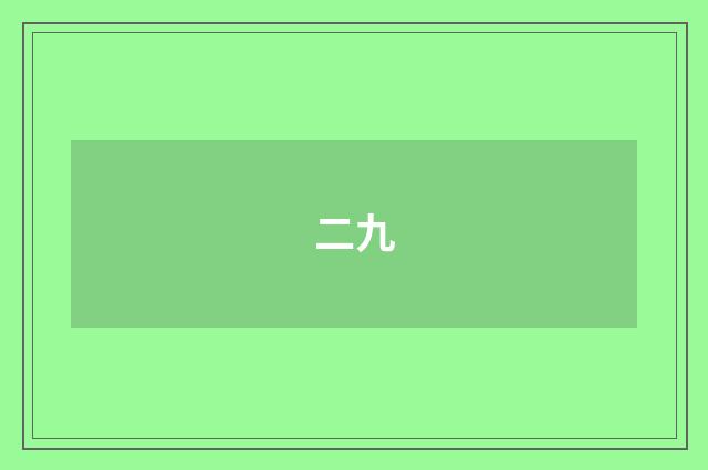 二九