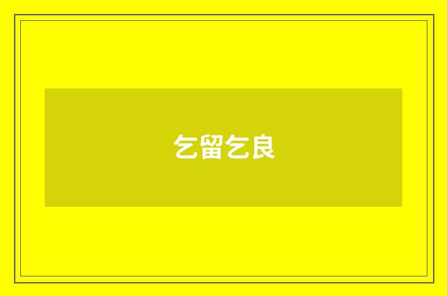 乞留乞良