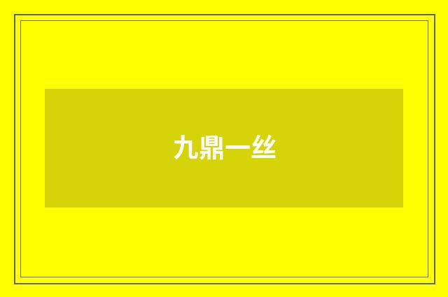 九鼎一丝