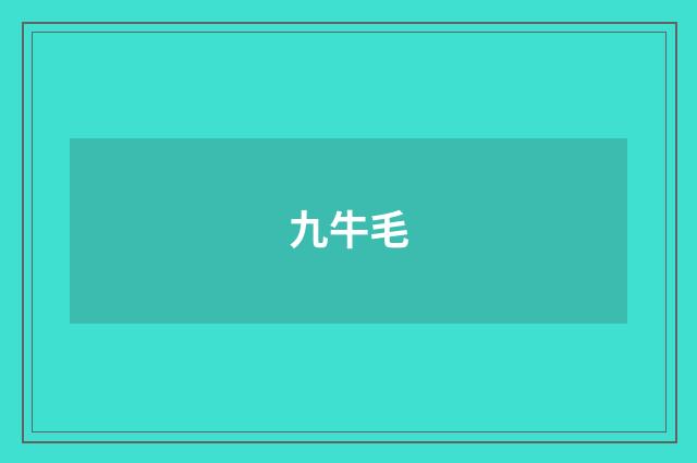 九牛毛