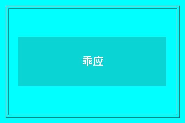 乖应
