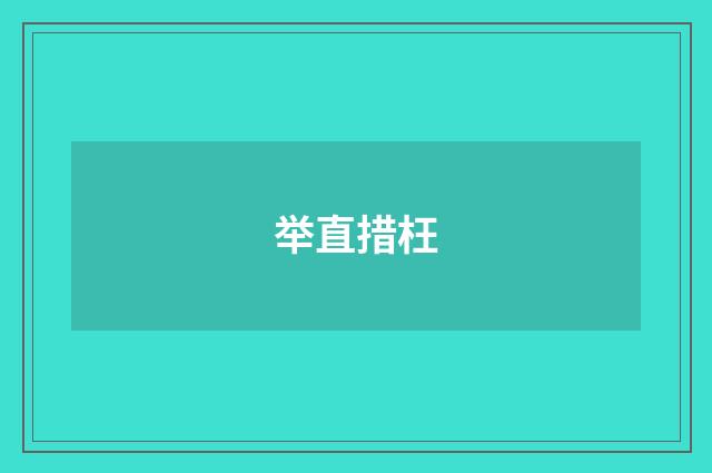 举直措枉