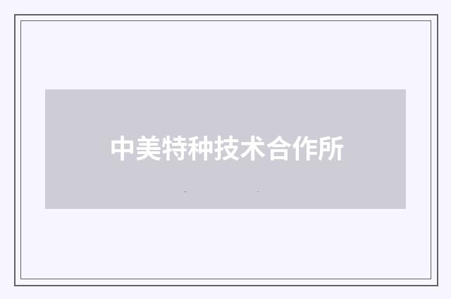 中美特种技术合作所