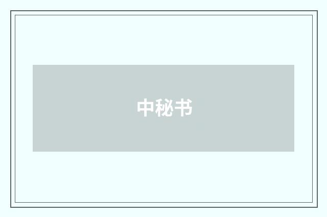 中秘书