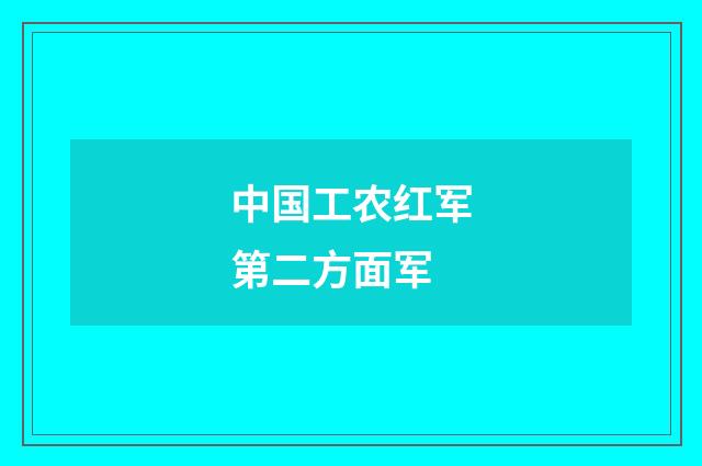 中国工农红军第二方面军
