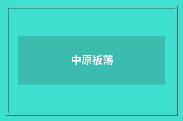 中原板荡