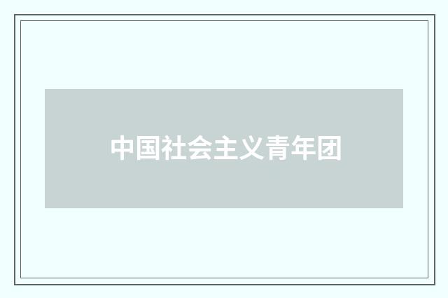 中国社会主义青年团