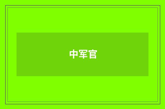 中军官