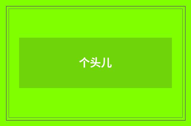 个头儿