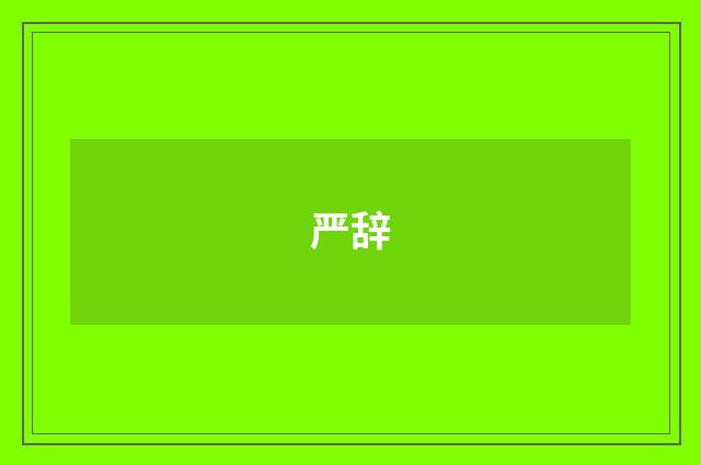严辞