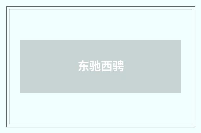 东驰西骋