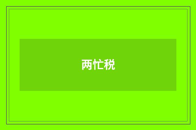 两忙税