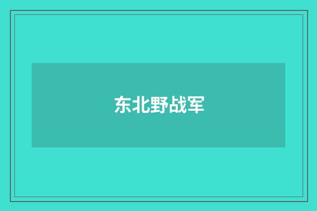 东北野战军