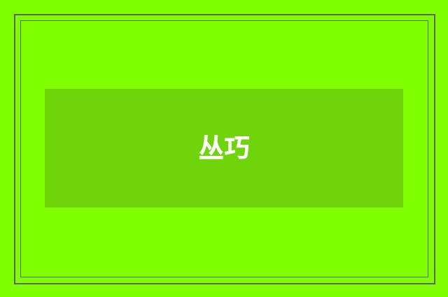丛巧