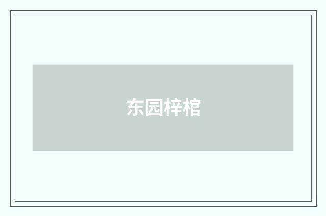 东园梓棺