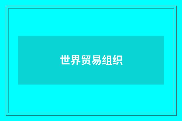 世界贸易组织