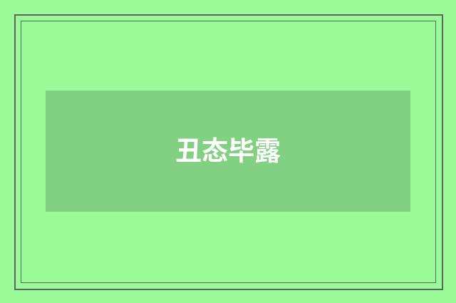 丑态毕露