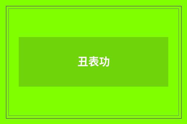 丑表功