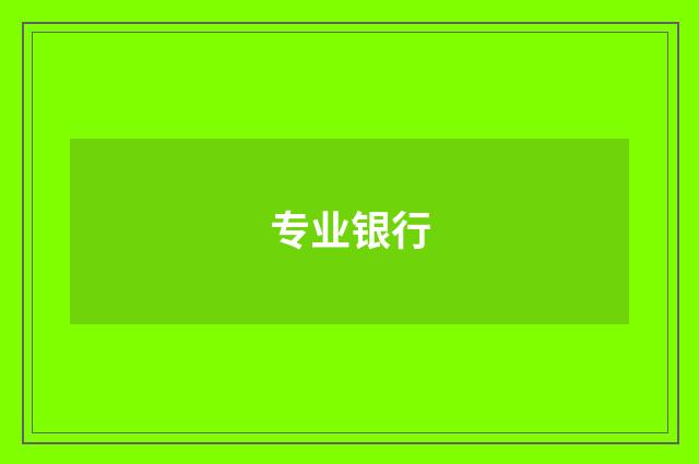 专业银行