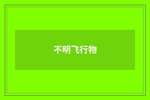 不明飞行物