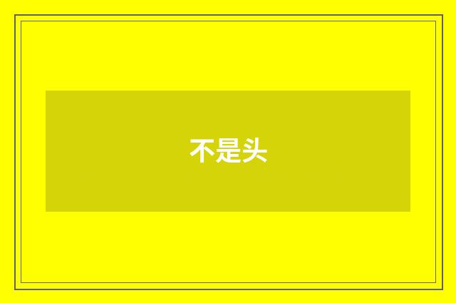 不是头