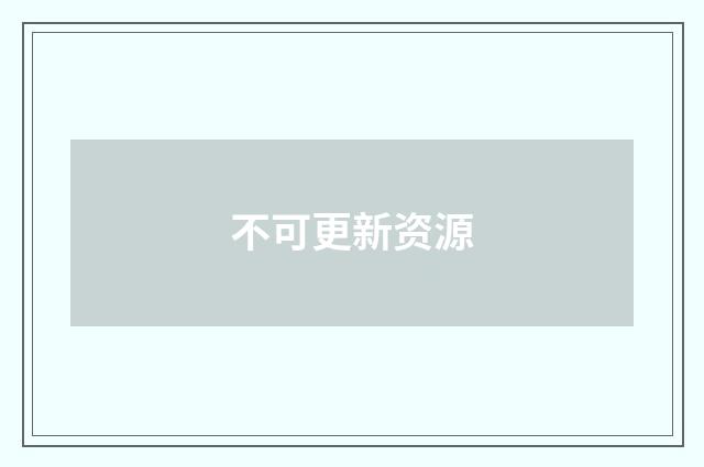 不可更新资源